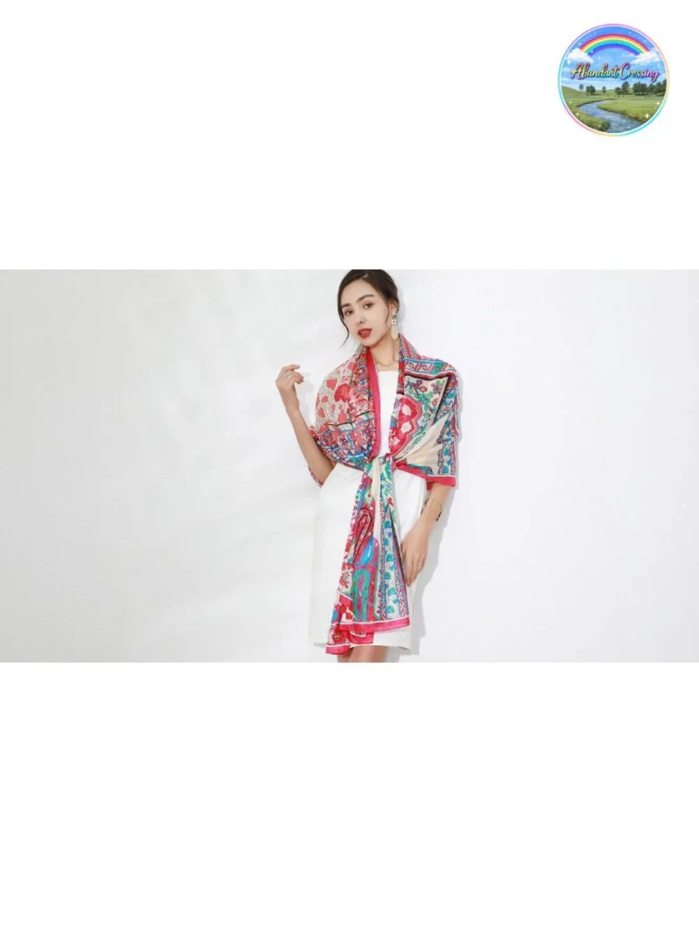 100% Mulberry Silk Pashmina Shawl Wrap - Oversized 90x43